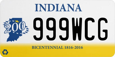 IN license plate 999WCG