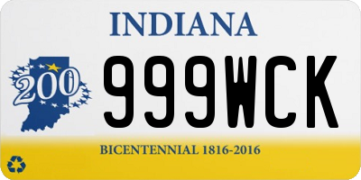 IN license plate 999WCK