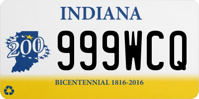 IN license plate 999WCQ