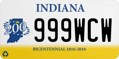 IN license plate 999WCW