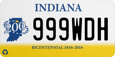 IN license plate 999WDH