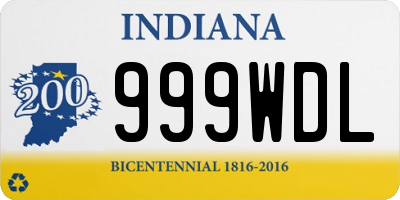 IN license plate 999WDL