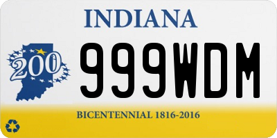 IN license plate 999WDM