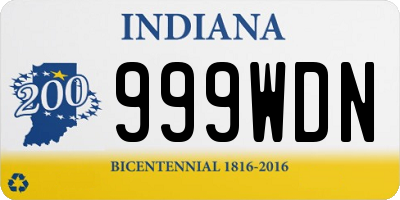 IN license plate 999WDN