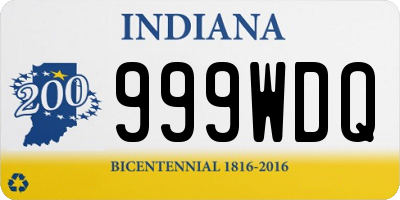 IN license plate 999WDQ