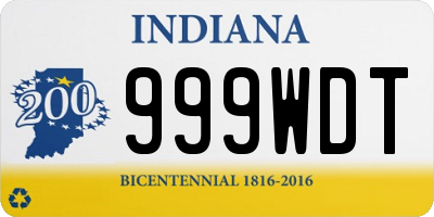 IN license plate 999WDT