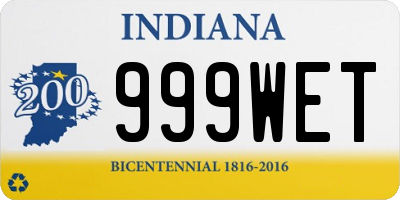 IN license plate 999WET