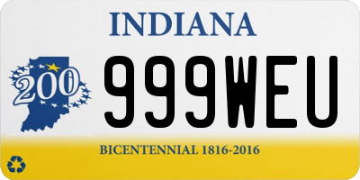 IN license plate 999WEU