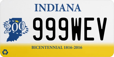 IN license plate 999WEV