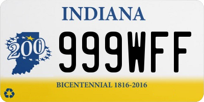 IN license plate 999WFF