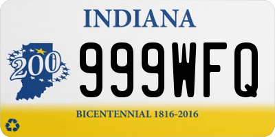 IN license plate 999WFQ