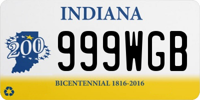 IN license plate 999WGB