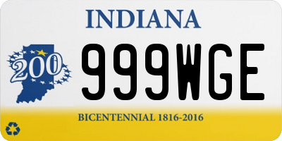 IN license plate 999WGE