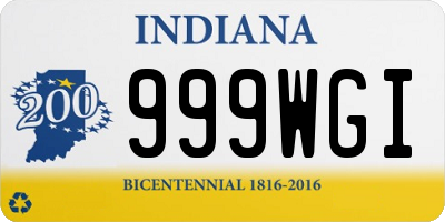 IN license plate 999WGI