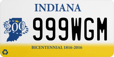 IN license plate 999WGM