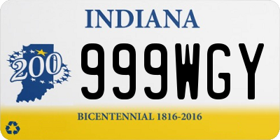 IN license plate 999WGY