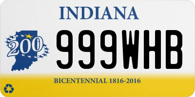 IN license plate 999WHB