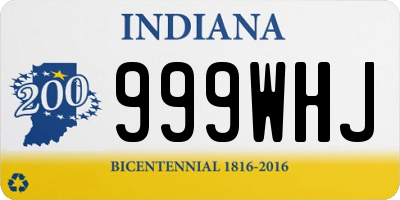 IN license plate 999WHJ