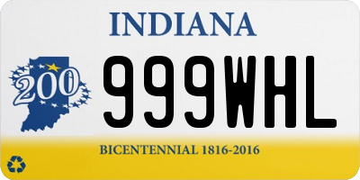 IN license plate 999WHL
