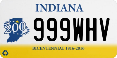 IN license plate 999WHV