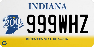 IN license plate 999WHZ