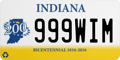 IN license plate 999WIM