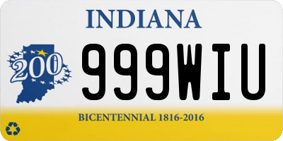 IN license plate 999WIU