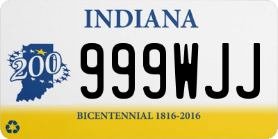 IN license plate 999WJJ