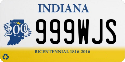 IN license plate 999WJS