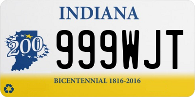 IN license plate 999WJT