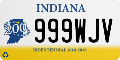 IN license plate 999WJV