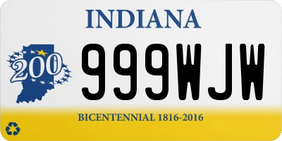 IN license plate 999WJW