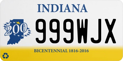 IN license plate 999WJX