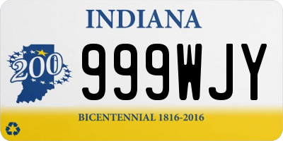 IN license plate 999WJY