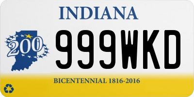 IN license plate 999WKD