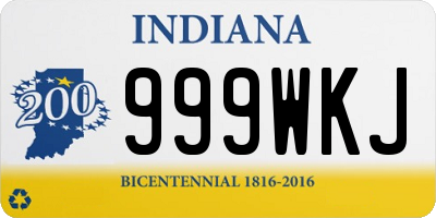 IN license plate 999WKJ