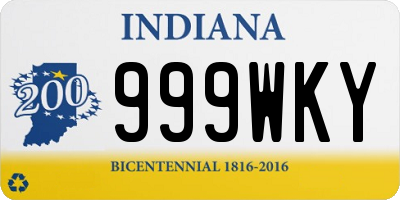 IN license plate 999WKY