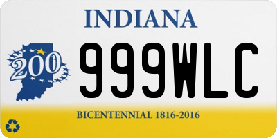 IN license plate 999WLC