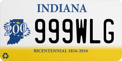 IN license plate 999WLG
