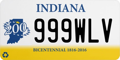 IN license plate 999WLV