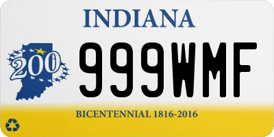 IN license plate 999WMF