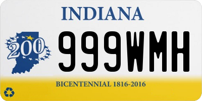 IN license plate 999WMH