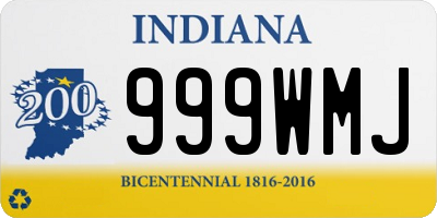 IN license plate 999WMJ