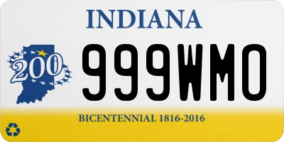 IN license plate 999WMO