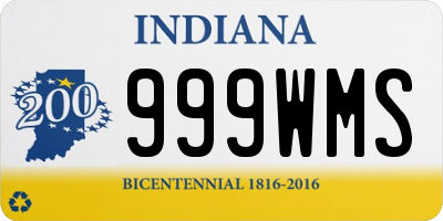 IN license plate 999WMS