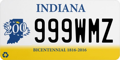 IN license plate 999WMZ