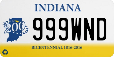 IN license plate 999WND