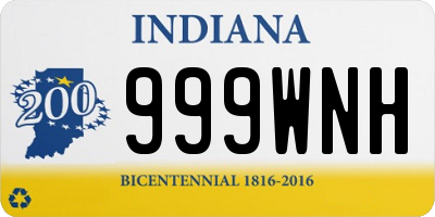 IN license plate 999WNH