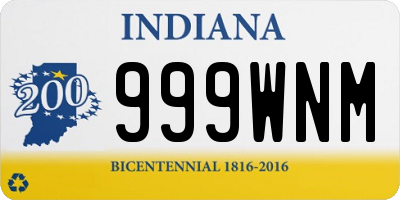 IN license plate 999WNM