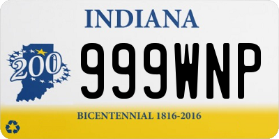 IN license plate 999WNP